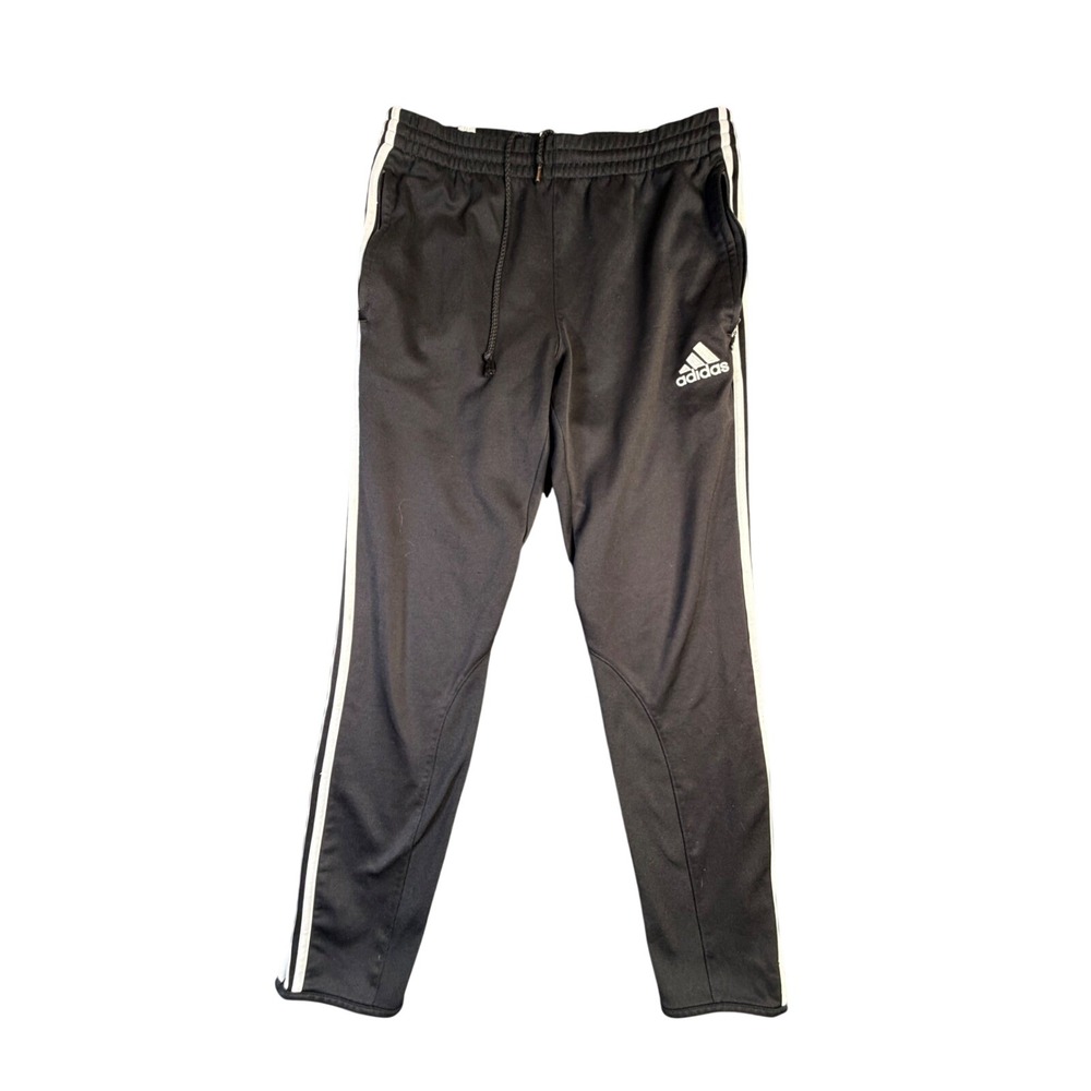 Adidas Climacool Training Pants Mens Medium Black White Stripe Soccer Joggers
